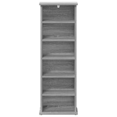 vidaXL CD Cabinet Grey Sonoma 32 x 17 x 92 cm Engineered Wood 4
