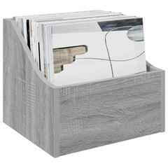 vidaXL LP Record Box Grey Sonoma 37 x 33 x 32 cm Engineered Wood 3