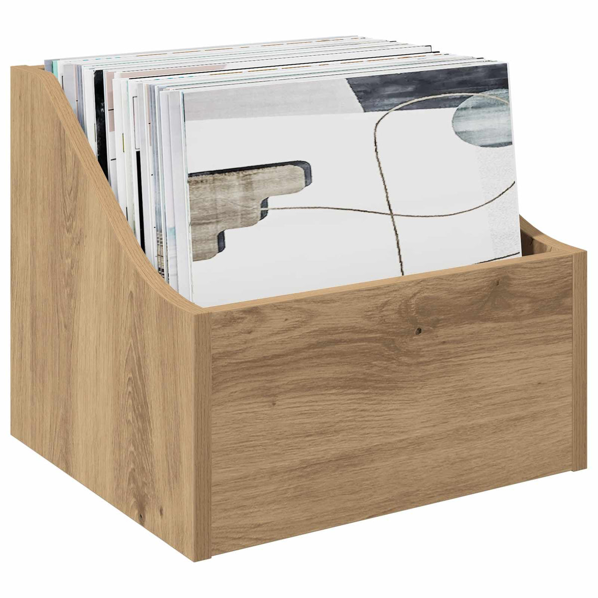 vidaXL LP Record Box 2 pcs Artisan Oak 37 x 33 x 32 cm Engineered Wood 3