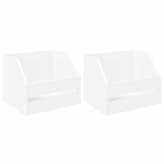Vinyl Album Box 38 x 30 x 29 cm Engineered Wood White