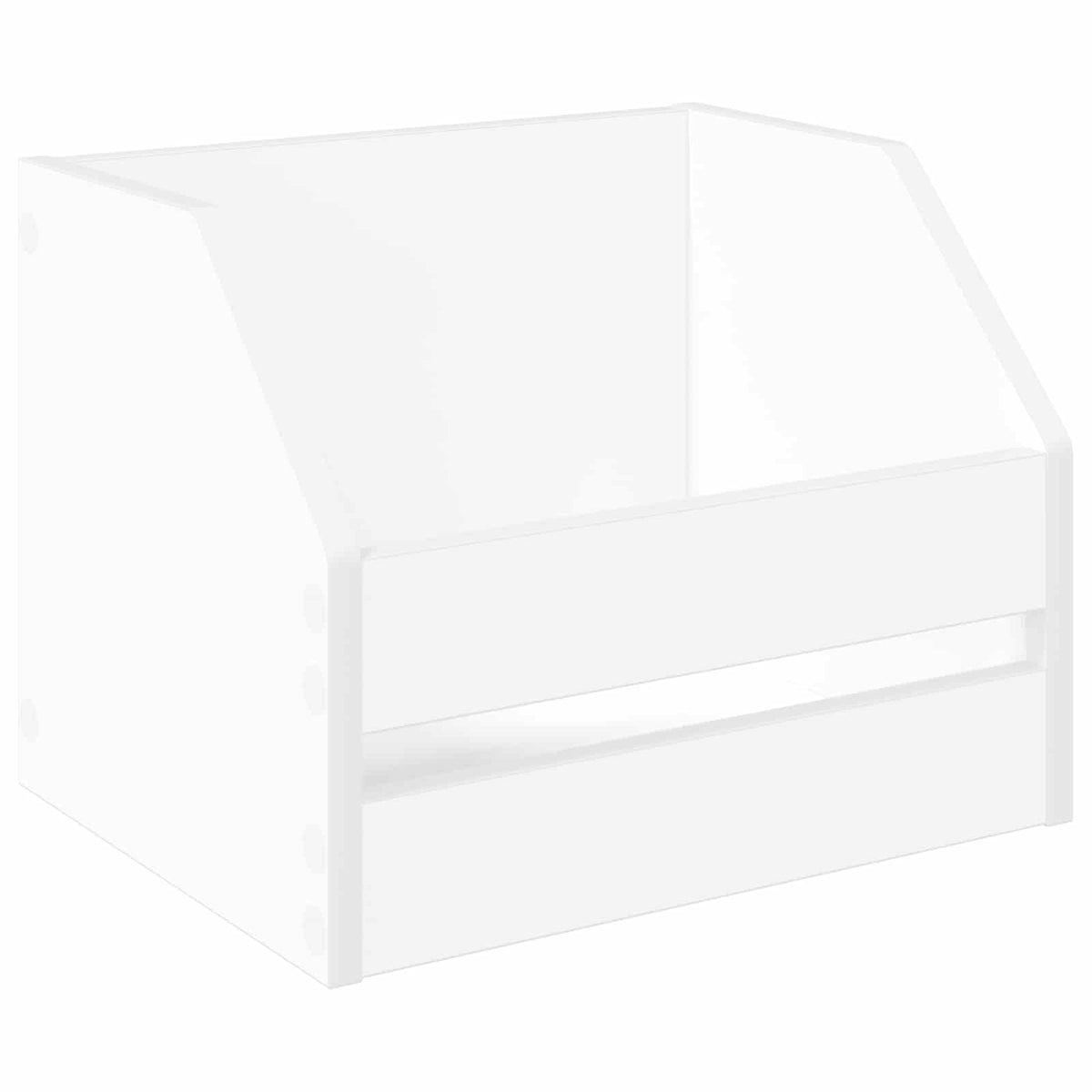 vidaXL Vinyl Album Box 2 pcs White 38 x 30 x 29 cm Engineered Wood 4