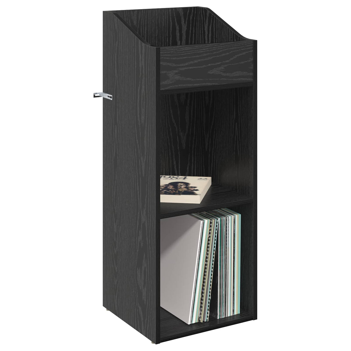 Record Cabinet 36 x 36 x 95.5 cm Engineered Wood Black oak