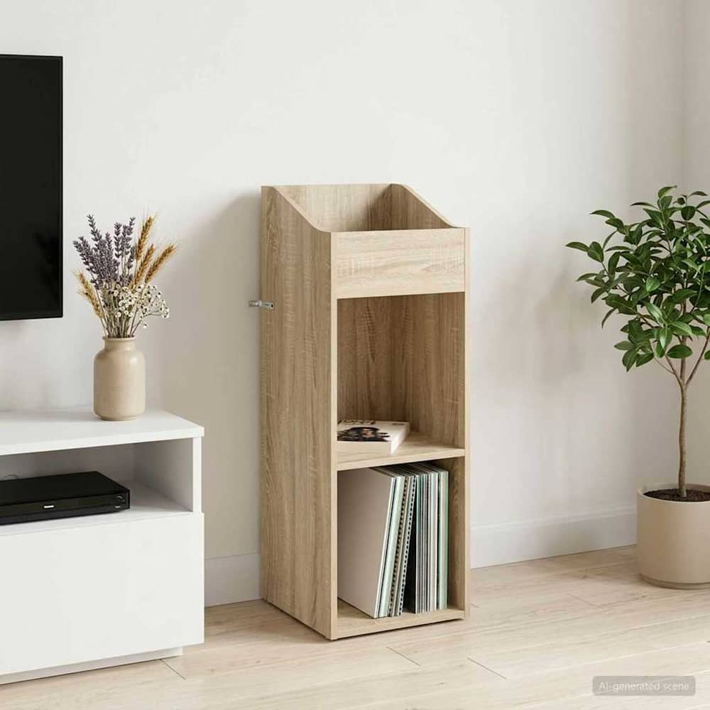 Record Cabinet 36 x 36 x 95.5 cm Engineered Wood Sonoma oak