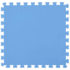 vidaXL Pool Ground Mat 16 pcs Ø 235 cm Round EVA Foam Blue 4