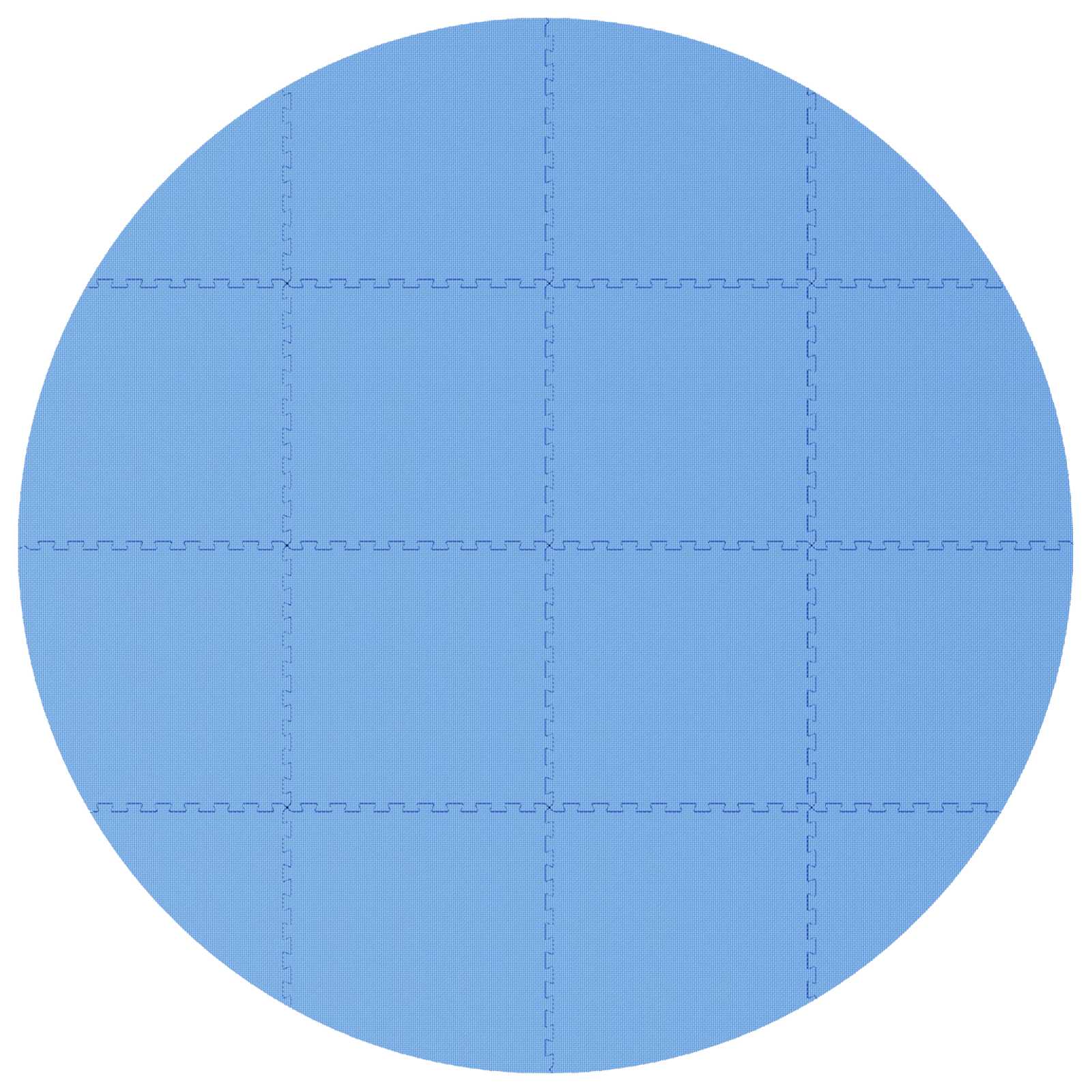vidaXL Pool Ground Mat 16 pcs Ø 235 cm Round EVA Foam Blue 2