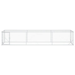 vidaXL Chicken Yard Silver 500 x 100 x 100 cm Galvanised Steel 3