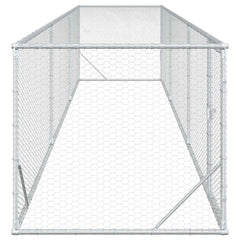 vidaXL Chicken Yard Silver 500 x 100 x 100 cm Galvanised Steel 4