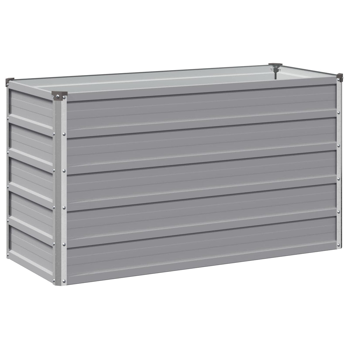 vidaXL Raised Garden Bed Grey 100 x 40 x 55 cm Galvanised Steel 2