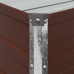 vidaXL Raised Garden Bed Brown 100 x 40 x 55 cm Galvanised Steel 6
