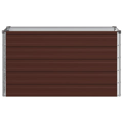 vidaXL Raised Garden Bed Brown 100 x 40 x 55 cm Galvanised Steel 3