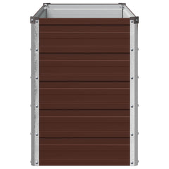 vidaXL Raised Garden Bed Brown 100 x 40 x 55 cm Galvanised Steel 4