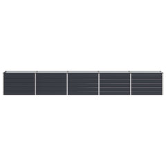 Raised Garden Bed 400 x 40 x 55 cm Galvanised Steel Anthracite