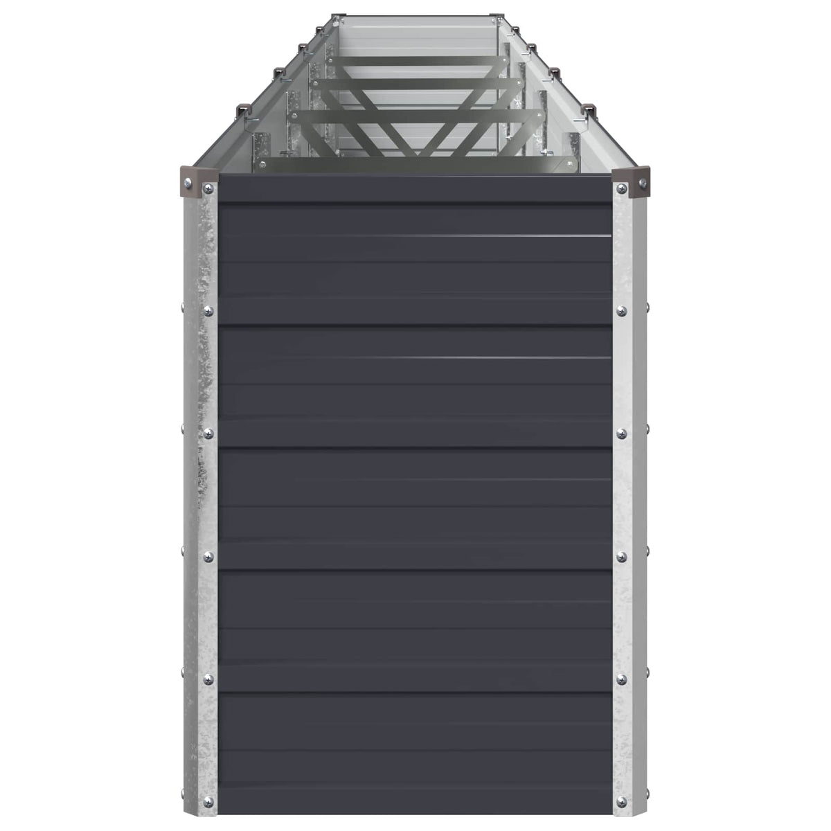 Raised Garden Bed 400 x 40 x 55 cm Galvanised Steel Anthracite