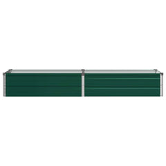 Raised Garden Bed 160 x 40 x 24 cm Galvanised Steel Green