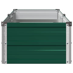 Raised Garden Bed 160 x 40 x 24 cm Galvanised Steel Green