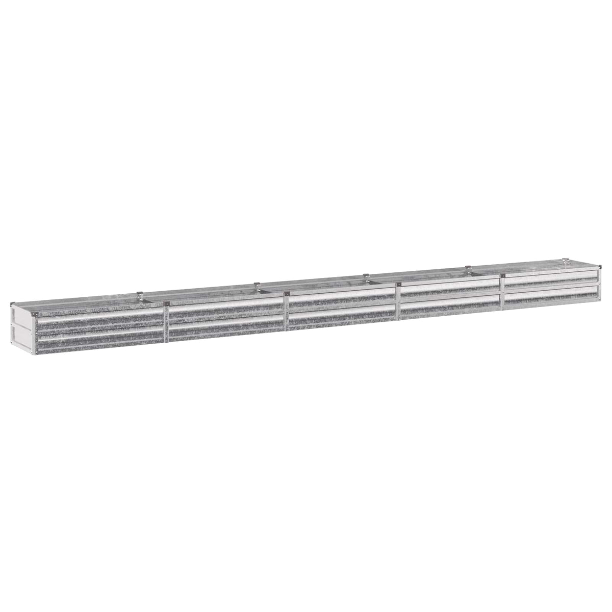 vidaXL Raised Garden Bed Galvanised Silver 400 x 40 x 24 cm 2