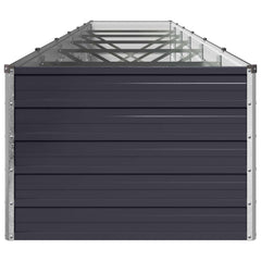 Raised Garden Bed 480 x 80 x 55 cm Galvanised Steel Anthracite