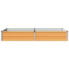 vidaXL Raised Garden Bed Wood Natural 160 x 80 x 24 cm Steel 3