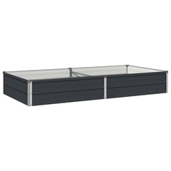 vidaXL Raised Garden Bed Anthracite 160 x 80 x 24 cm Galvanised Steel 2