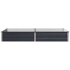 vidaXL Raised Garden Bed Anthracite 160 x 80 x 24 cm Galvanised Steel 3