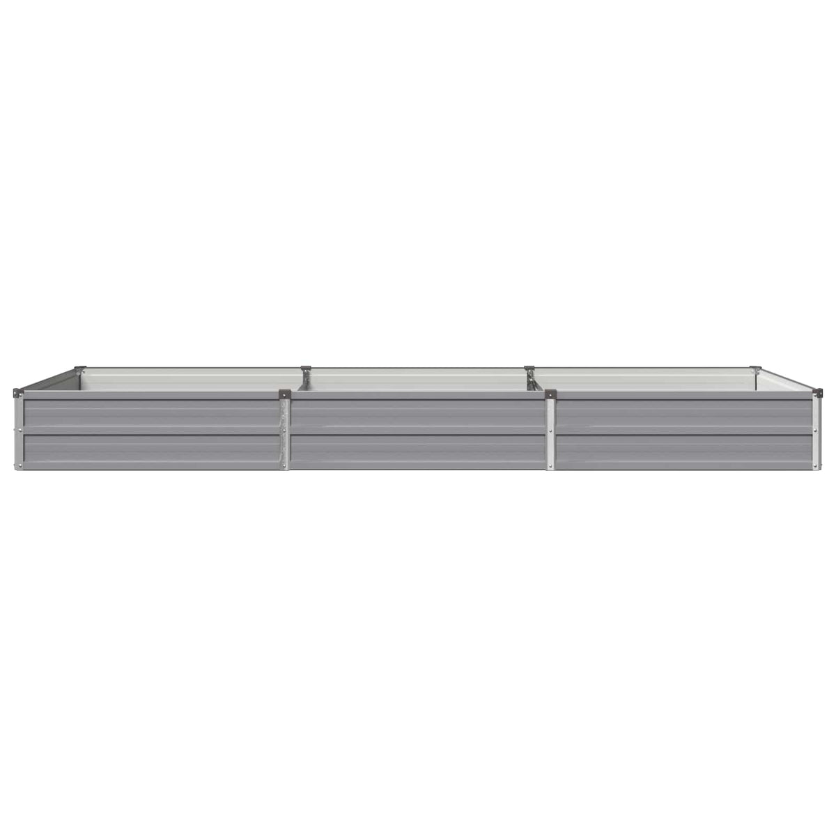 vidaXL Raised Garden Bed Grey 240 x 80 x 24 cm Galvanised Steel 3