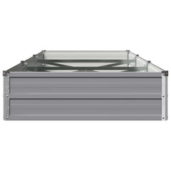 vidaXL Raised Garden Bed Grey 240 x 80 x 24 cm Galvanised Steel 4