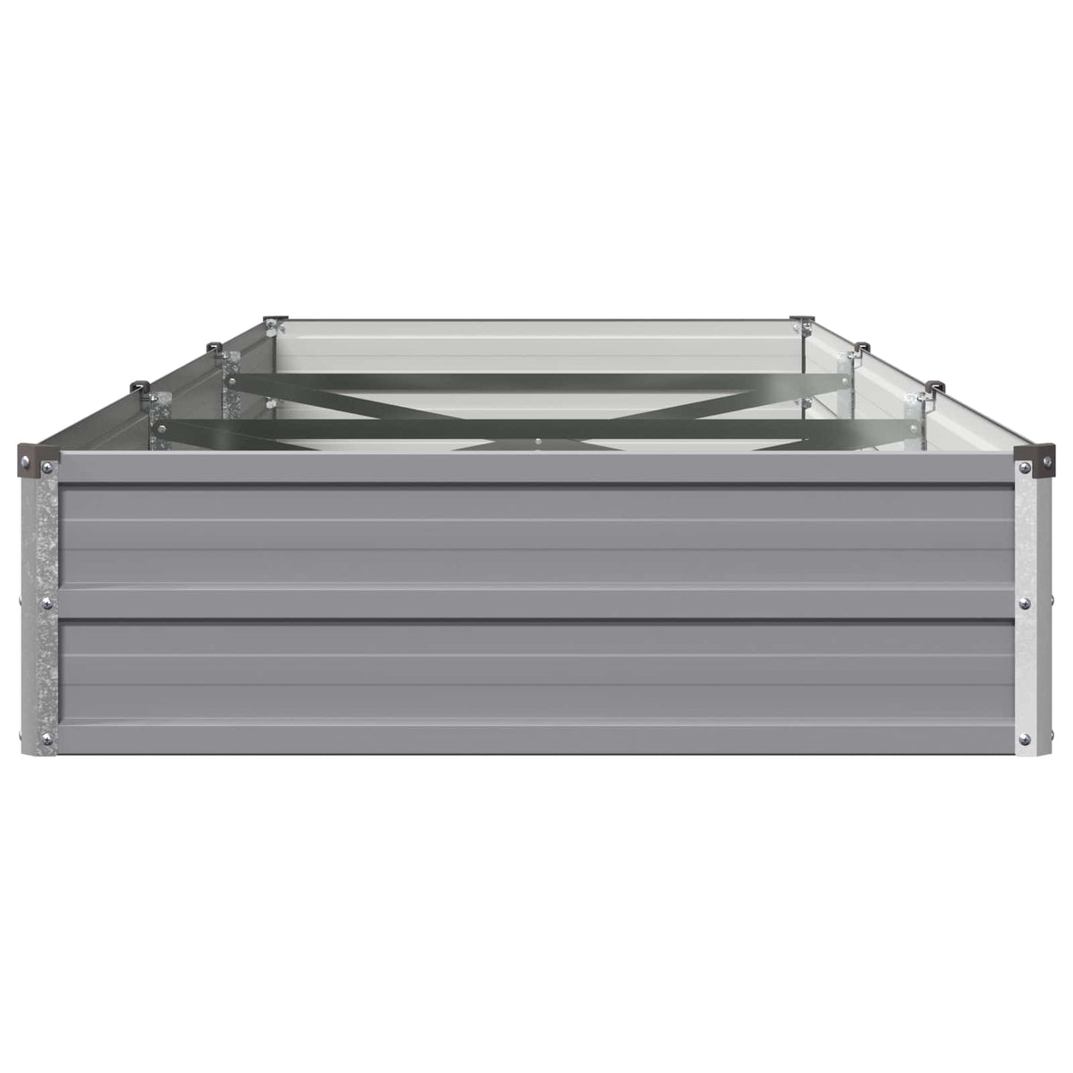 vidaXL Raised Garden Bed Grey 240 x 80 x 24 cm Galvanised Steel 4