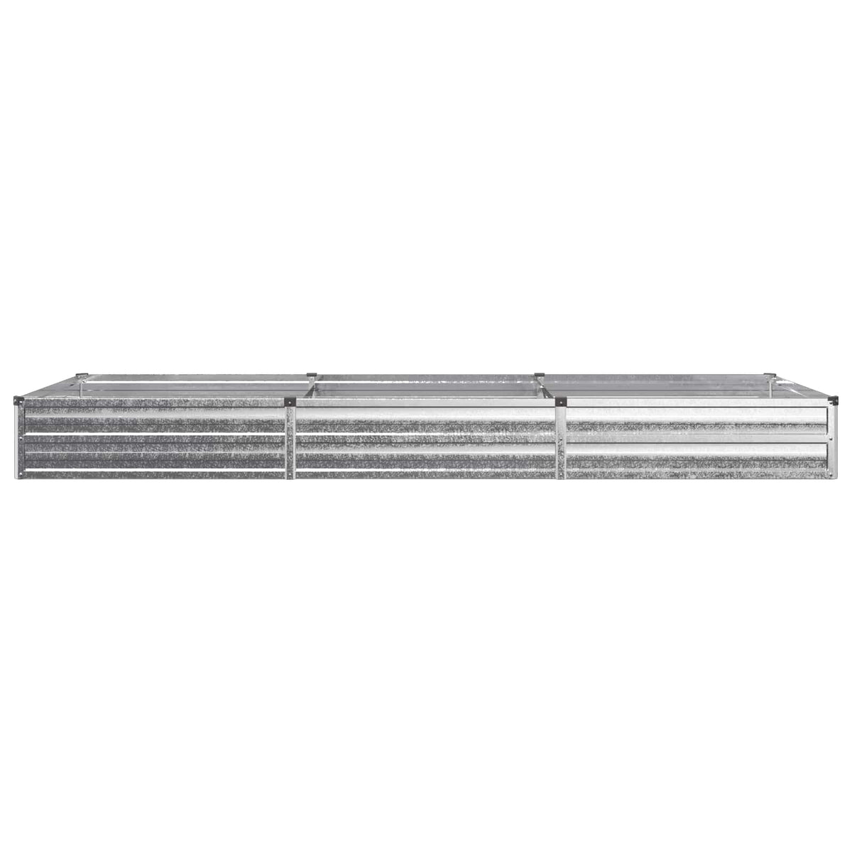 vidaXL Raised Garden Bed Galvanised Silver 240 x 80 x 24 cm 3