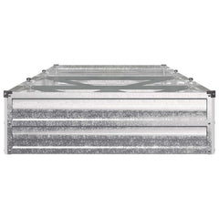 vidaXL Raised Garden Bed Galvanised Silver 240 x 80 x 24 cm 4