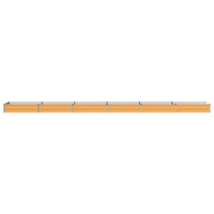 Raised Garden Bed 600 x 80 x 24 cm Galvanised Steel Wood Natural