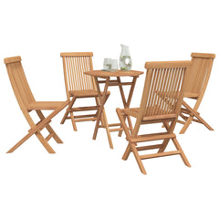 vidaXL Garden Set 5 pcs Brown Soild Teak Wood 3