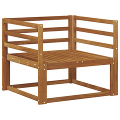 Outdoor Middle Sofa Solid Acacia Wood Natural Horizontal slats