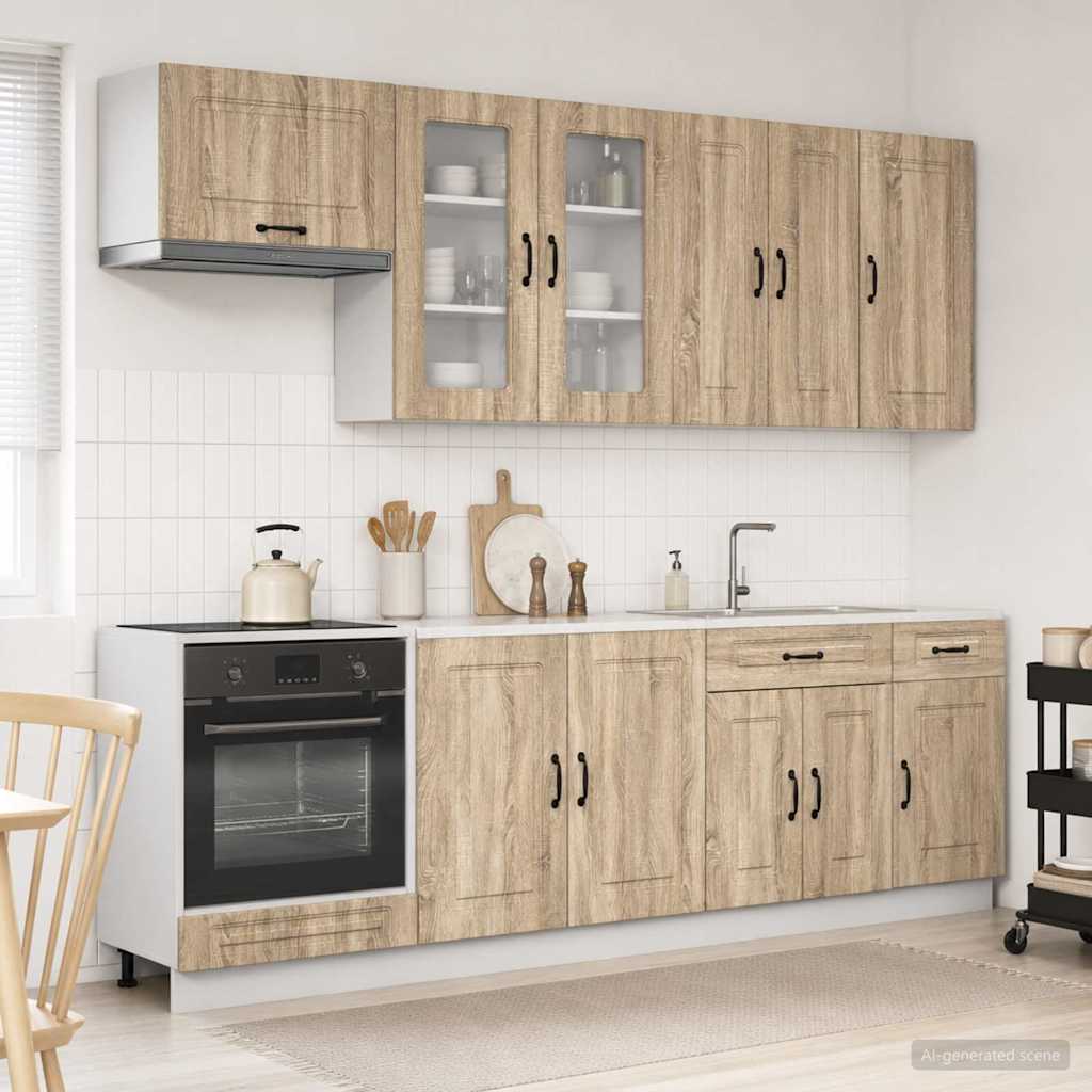 Kitchen Unit KALMAR 8 pcs Engineered Wood Sonoma oak 80 cm