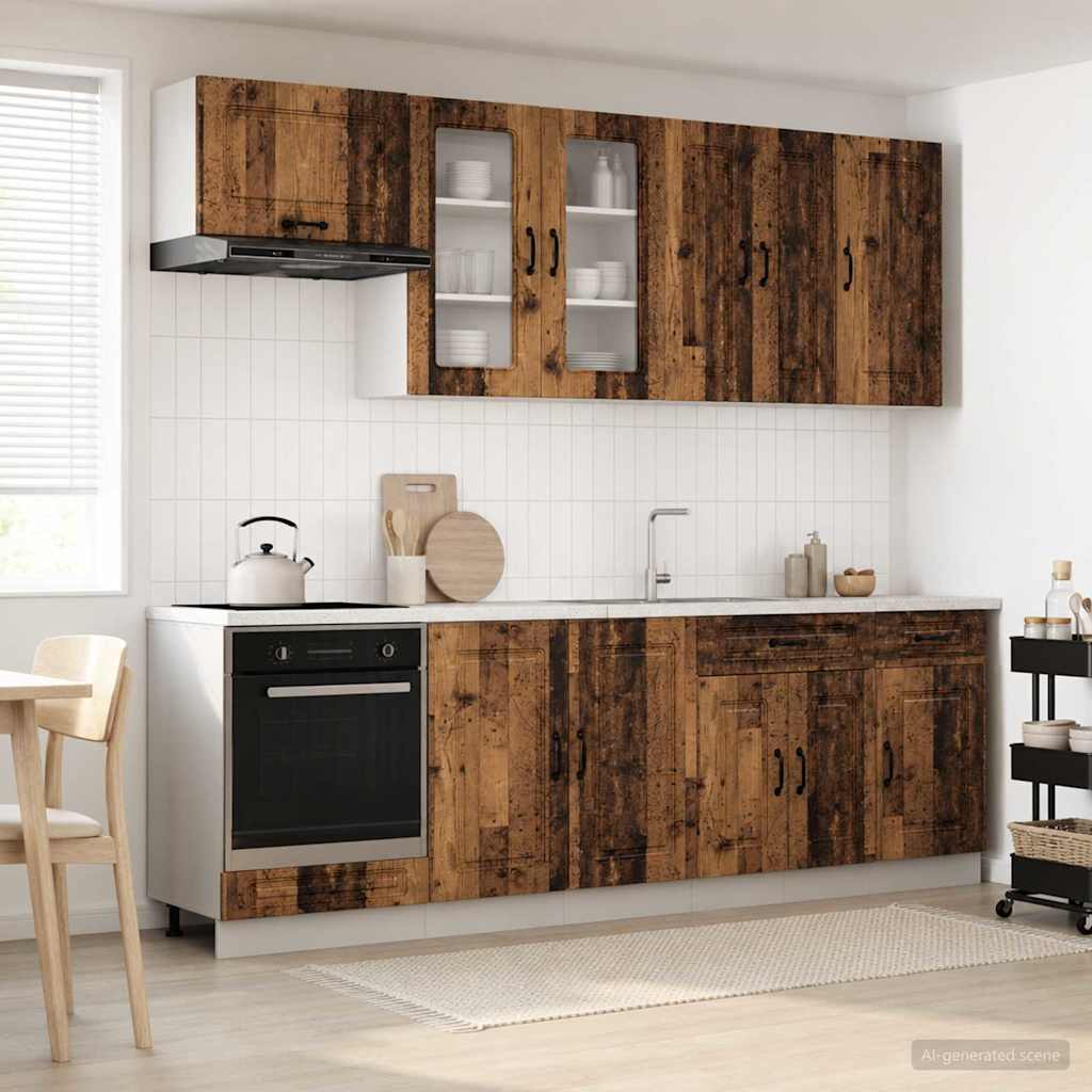Kitchen Unit KALMAR 8 pcs Engineered Wood Old wood 80 cm