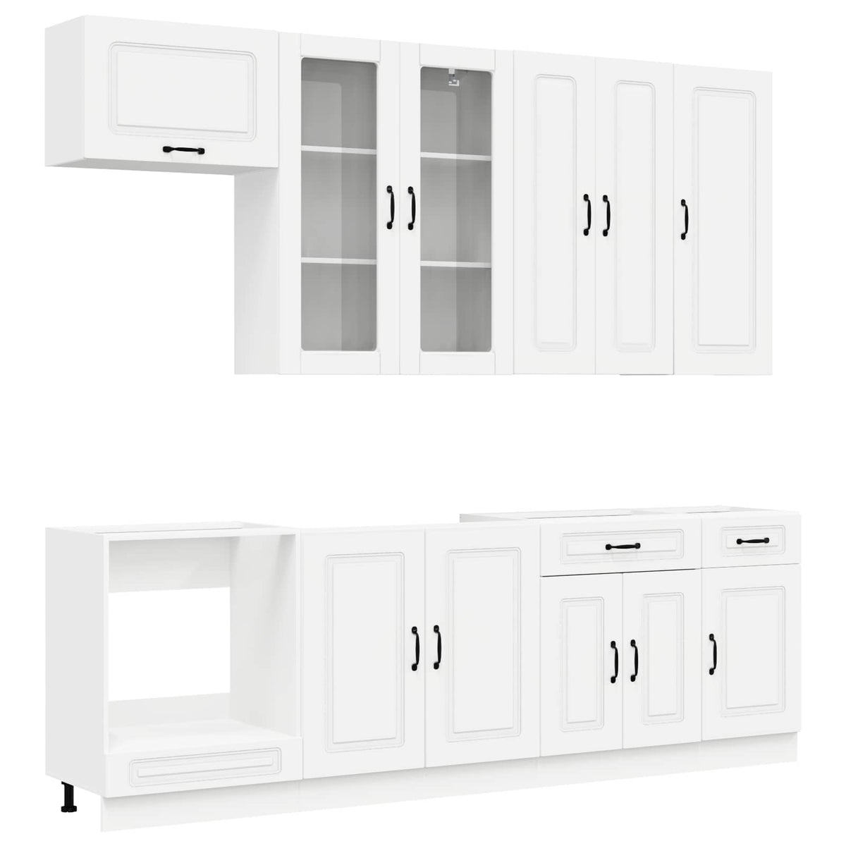 Kitchen Unit KALMAR 8 pcs Engineered Wood White 100 cm