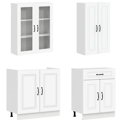 Kitchen Unit KALMAR 8 pcs Engineered Wood White 100 cm