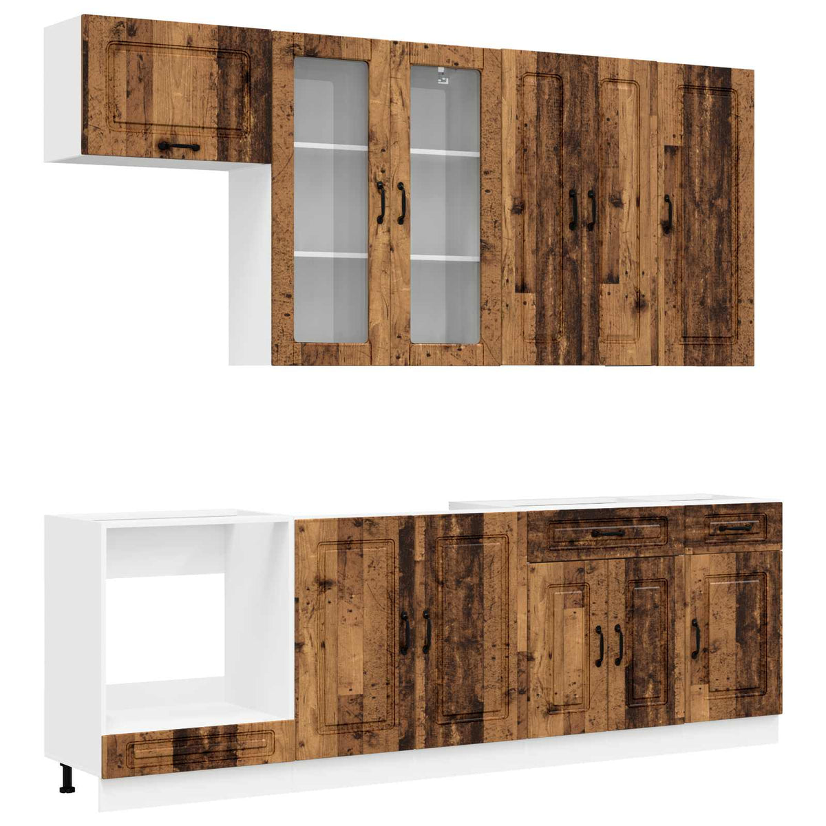Kitchen Unit KALMAR 8 pcs Engineered Wood Old wood 100 cm