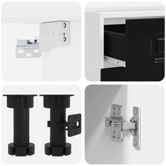 Kitchen Unit KALMAR 5 pcs Engineered Wood Black 100 cm
