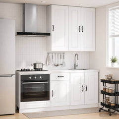 Kitchen Unit KALMAR 5 pcs Engineered Wood High gloss white 100 cm