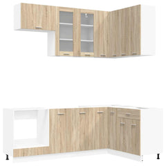 Kitchen Unit LYON 8 pcs Engineered Wood Sonoma oak 80 cm