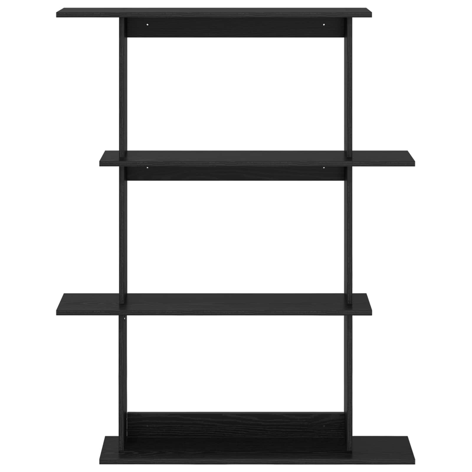 vidaXL Wall Shelf Black Oak 100 x 20 x 126 cm Engineered Wood 4