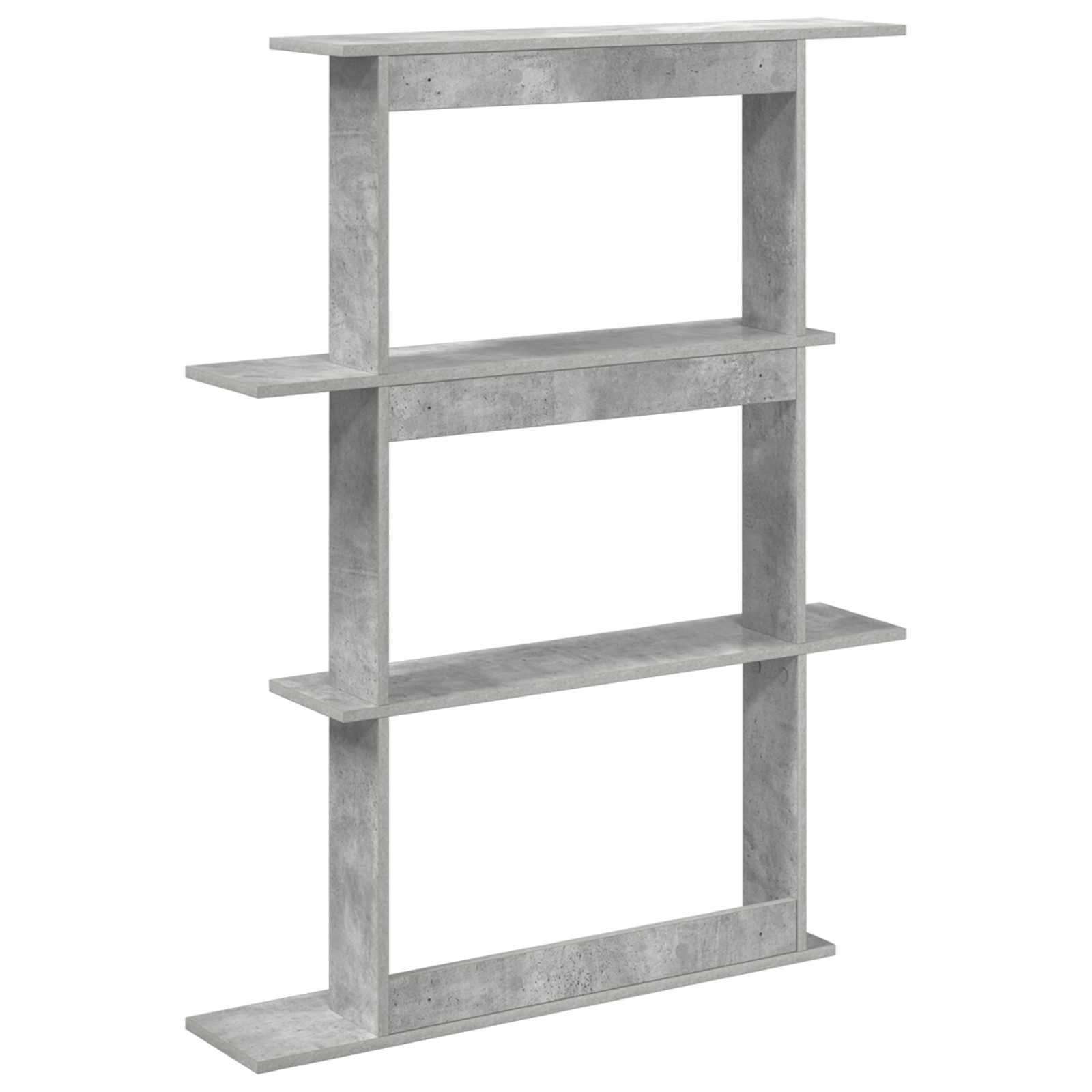 vidaXL Wall Shelf Concrete Grey 100 x 20 x 126 cm Engineered Wood 6