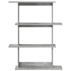 vidaXL Wall Shelf Concrete Grey 100 x 20 x 126 cm Engineered Wood 4