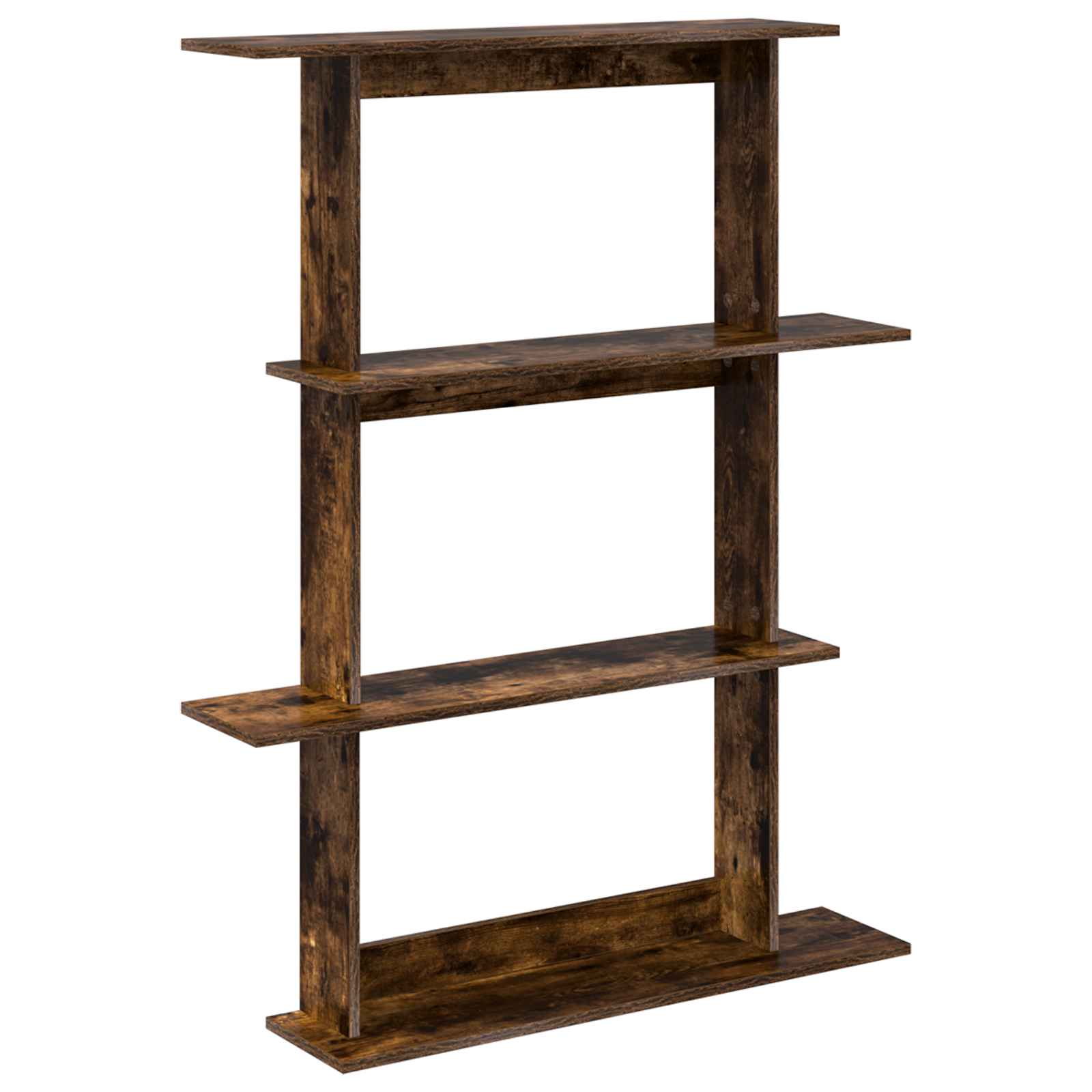 vidaXL Wall Shelf Smoked Oak 100 x 20 x 126 cm Engineered Wood 2