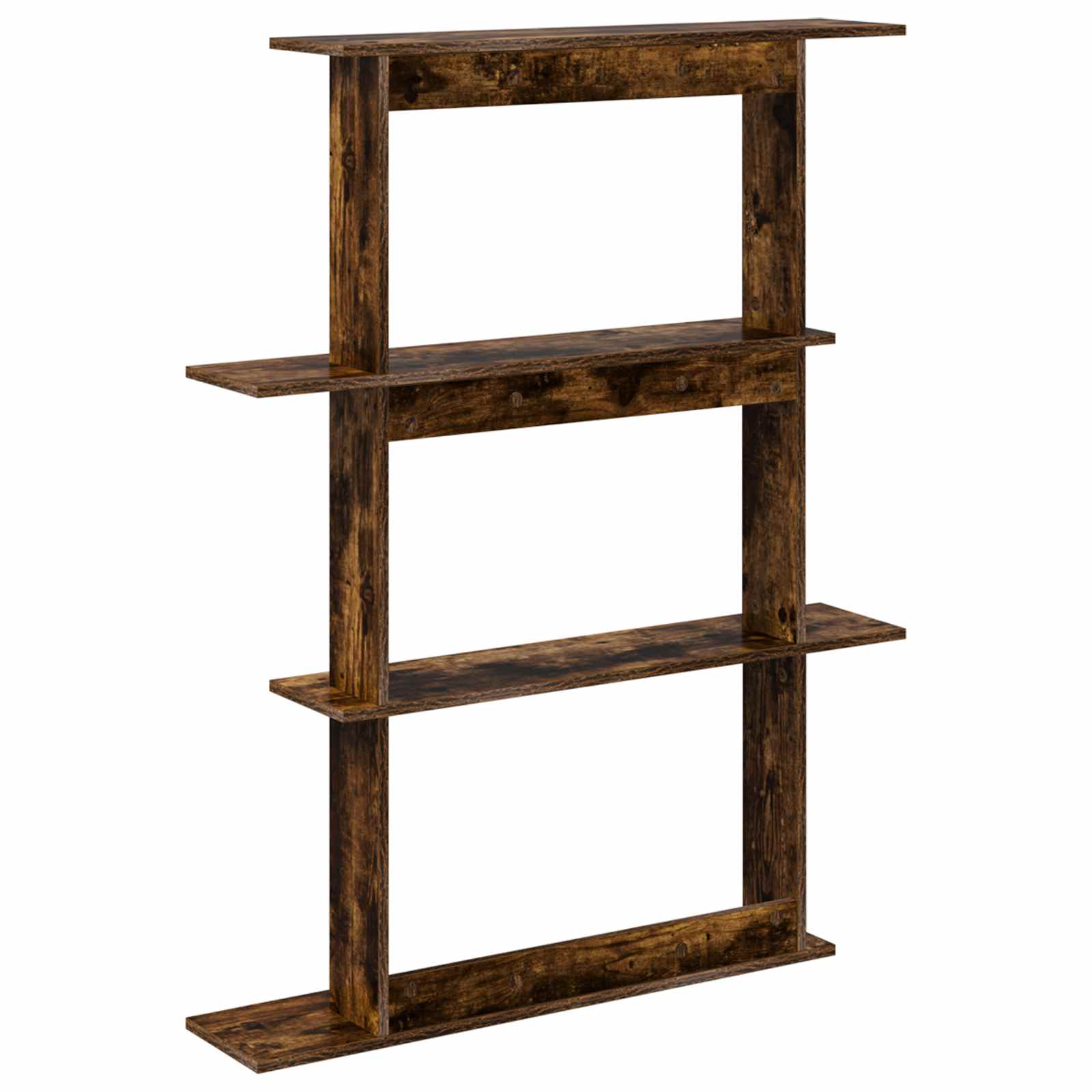 vidaXL Wall Shelf Smoked Oak 100 x 20 x 126 cm Engineered Wood 6