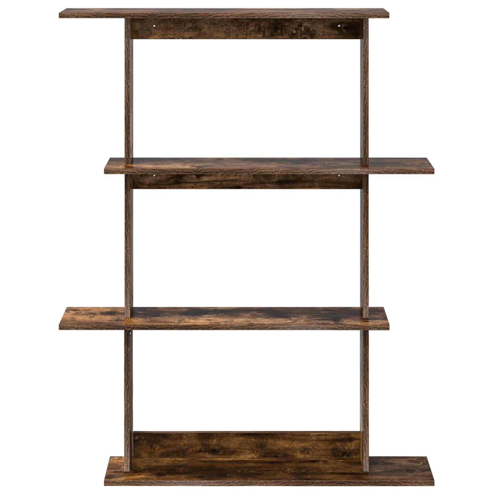 vidaXL Wall Shelf Smoked Oak 100 x 20 x 126 cm Engineered Wood 4