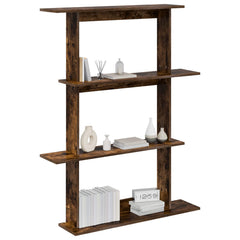 vidaXL Wall Shelf Smoked Oak 100 x 20 x 126 cm Engineered Wood 3