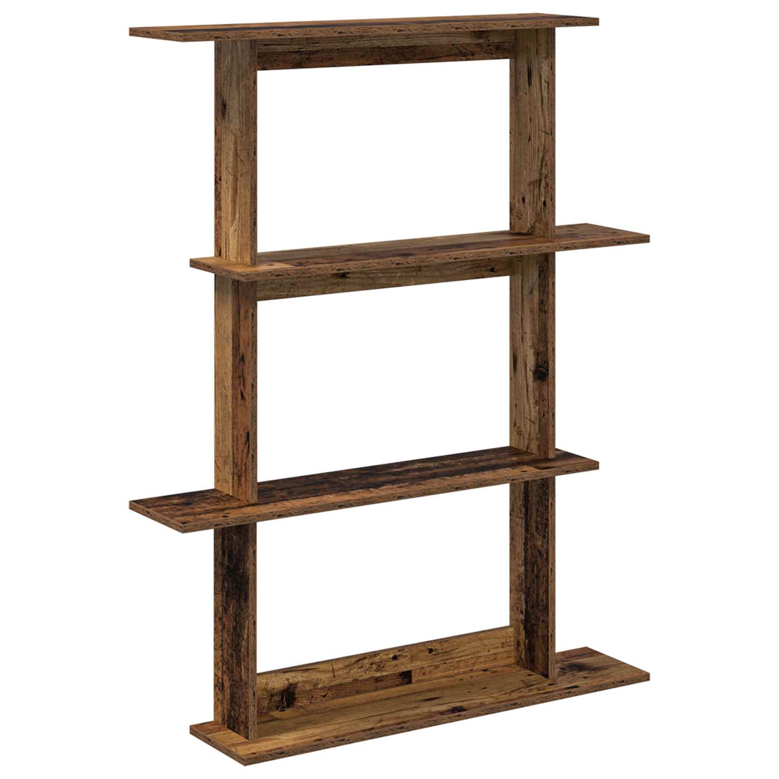 vidaXL Wall Shelf Old Wood 100 x 20 x 126 cm Engineered Wood 2