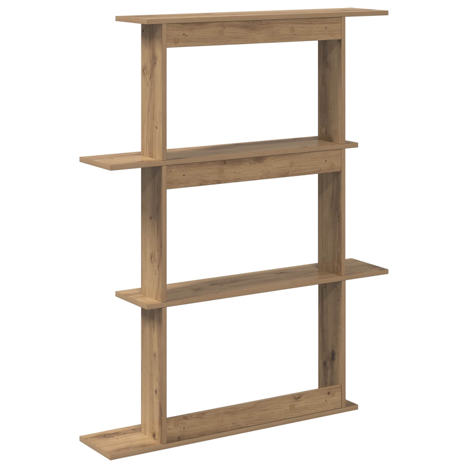 vidaXL Wall Shelf Artisan Oak 100 x 20 x 126 cm Engineered Wood 6