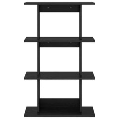 vidaXL Wall Shelf Wall-Mounted Black Oak 56 x 20 x 90 cm 4